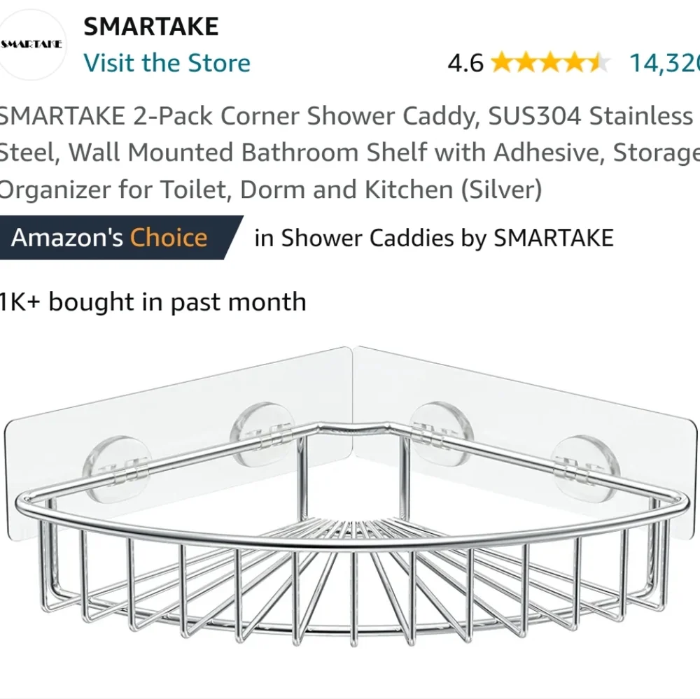 🍍SmarTake Corner Shower Caddy - ONE